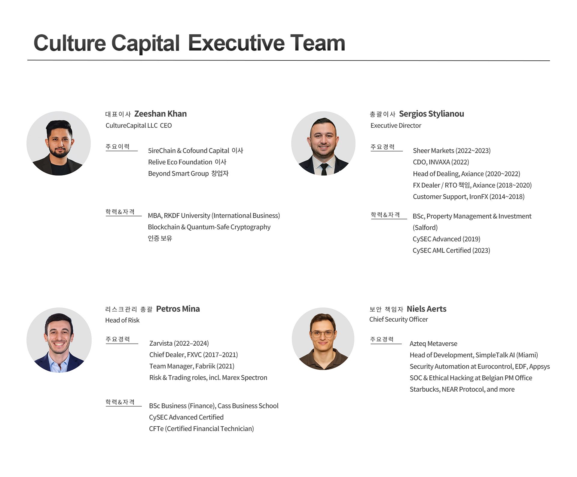 Culture Capital Executive Team