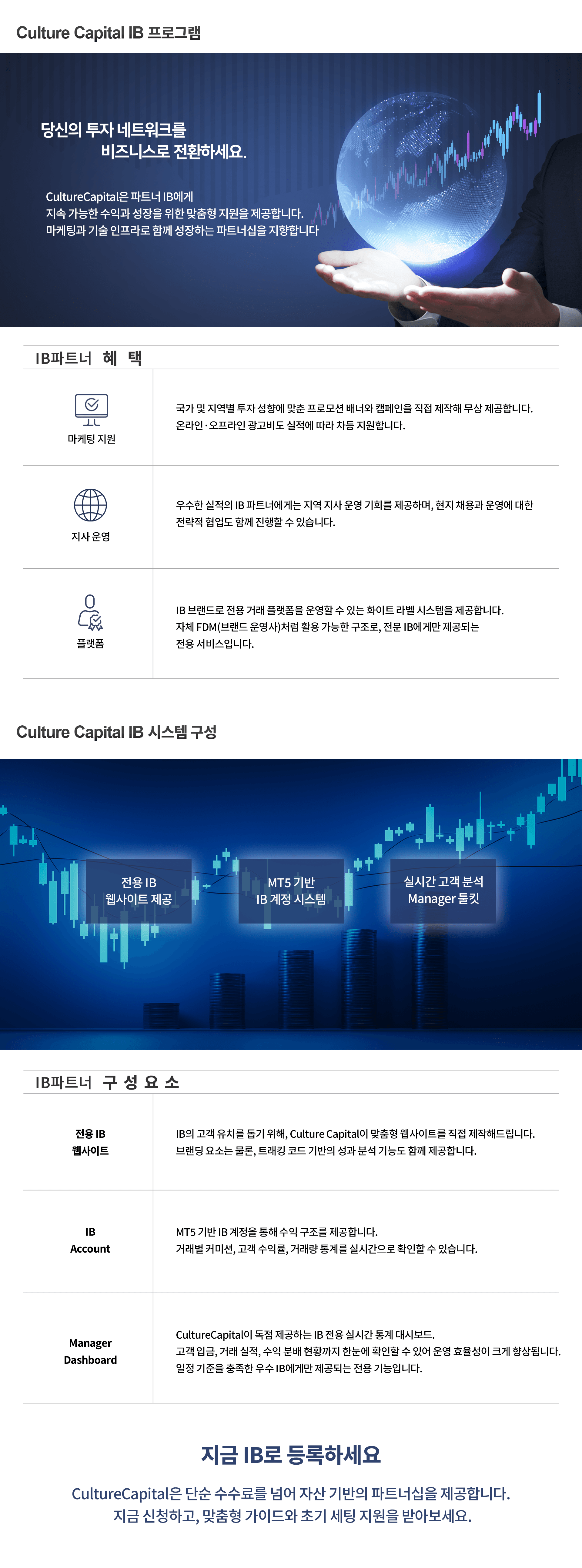 Culture Capital IB 프로그램 - 당신의 투자 네트워크를 비즈니스로 전환하세요